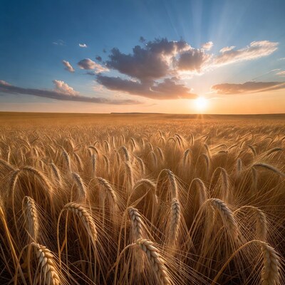 Golden Wheat Field at Sunset