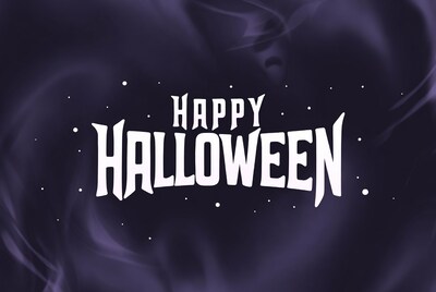 Happy Halloween Text on Purple Background