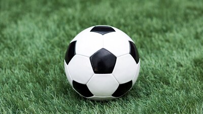 Soccer ball on green grass