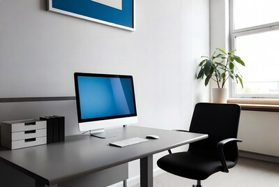Modern Desk with iMac Computer