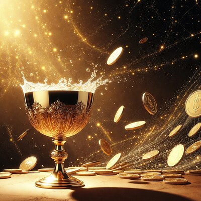Golden Chalice Overflowing with Coins