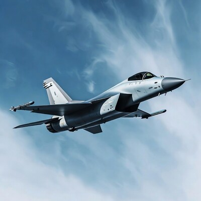 Fighter Jet Flying in Blue Sky