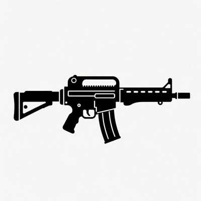 Black M4 Carbine Silhouette