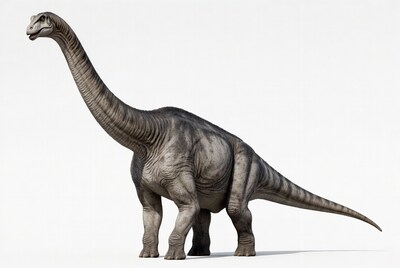 Brachiosaurus dinosaur on white background