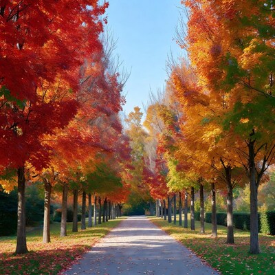 Autumn Tree-Lined Path