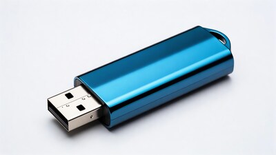 Blue USB flash drive