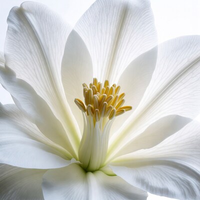 White Magnolia Flower Closeup
