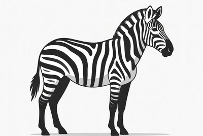 Zebra standing in grass