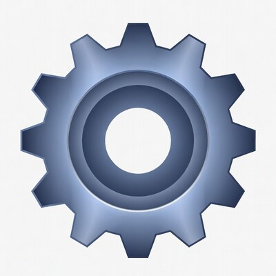 Blue Gear Icon