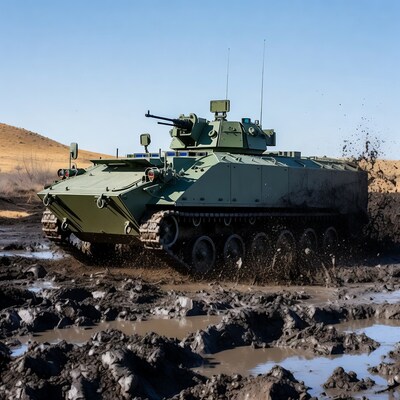 BMD Armored Vehicle in Mud