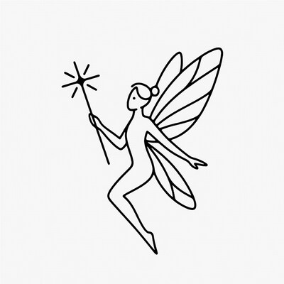 Fairy holding magic wand