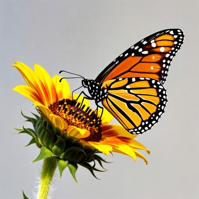 Monarch Butterfly on Sunflower