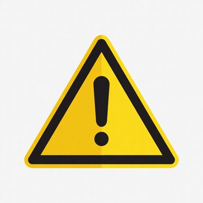 Yellow exclamation mark warning sign