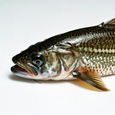 Closeup of trout fish