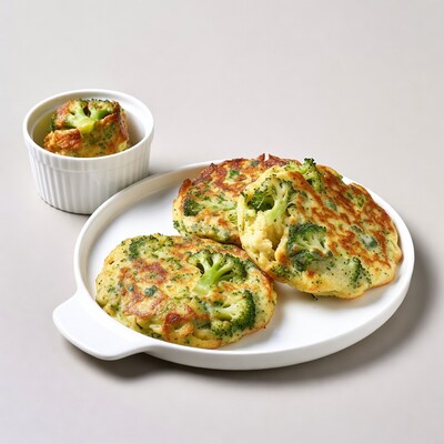 Broccoli Fritters on Plate