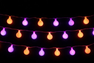 Orange Purple LED String Lights