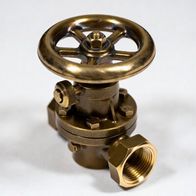 Brass Valve with Wheel Handle