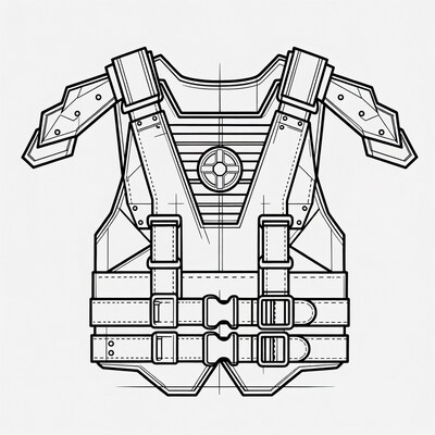 Futuristic Armor Vest Illustration