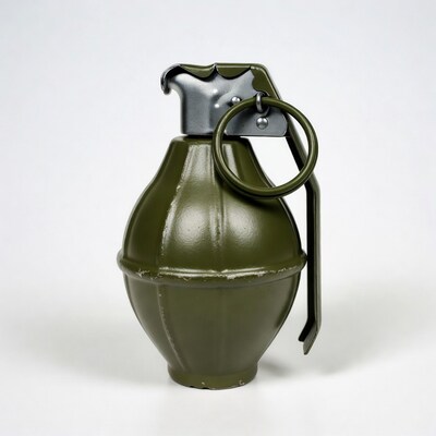 Green military hand grenade