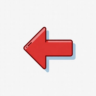 Red Left Arrow Icon