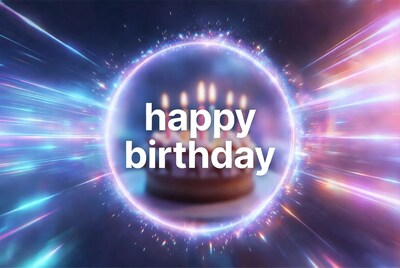Happy Birthday Cake with Candles
