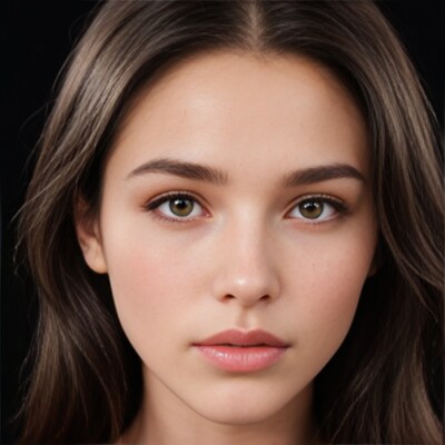 Beautiful woman with green eyes