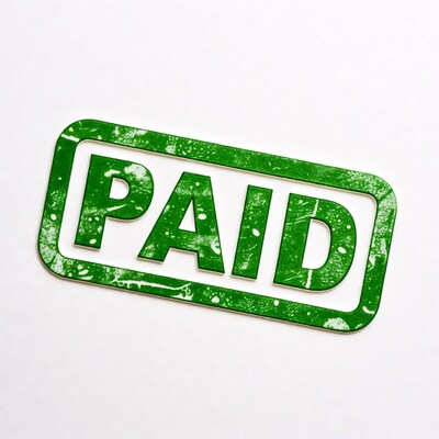Green Paid Stamp