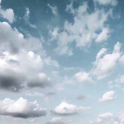Blue sky with white clouds