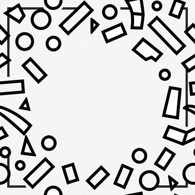 Scattered Geometric Shapes Illustration