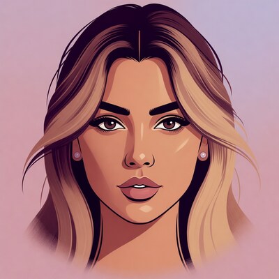 Beautiful woman with balayage hair