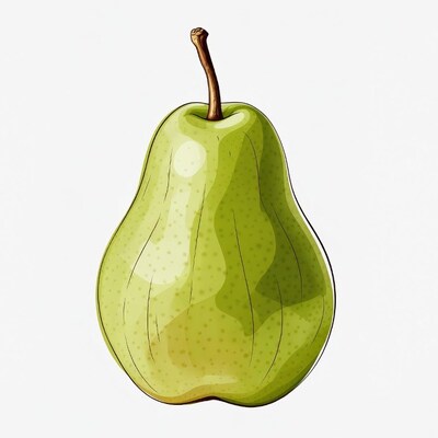 Green pear illustration