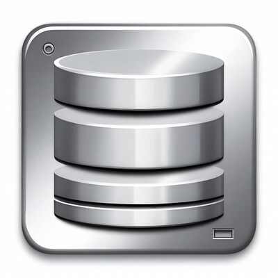 Silver 3D Hard Drive Icon