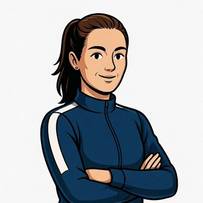 Woman with ponytail arms crossed
