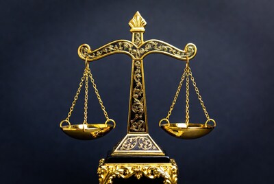 Golden Lady Justice Statue
