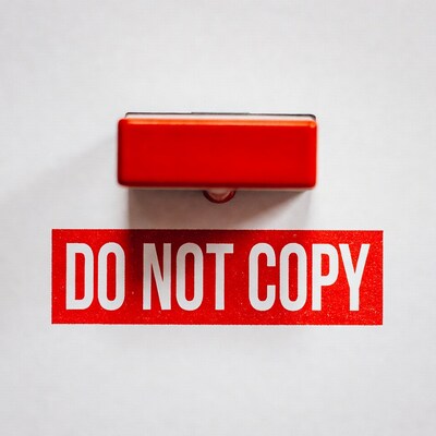 Do Not Copy rubber stamp