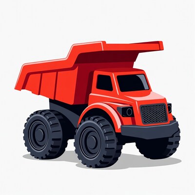 Red Dump Truck Illustration
