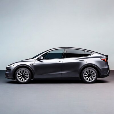 Gray Tesla Model Y side view