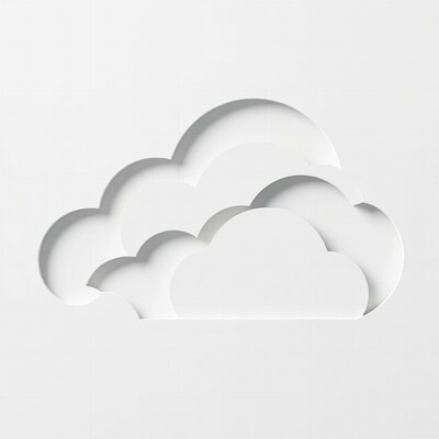 3D Paper Cutout Clouds