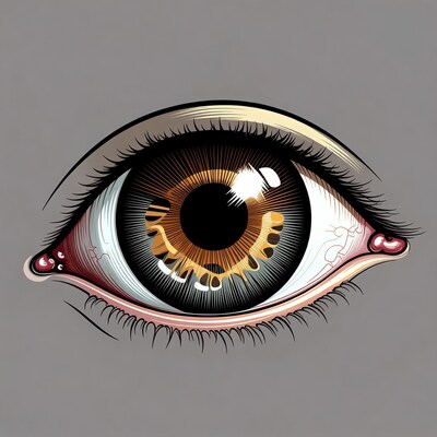 Detailed brown eye illustration