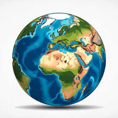 Colorful Earth Globe Illustration