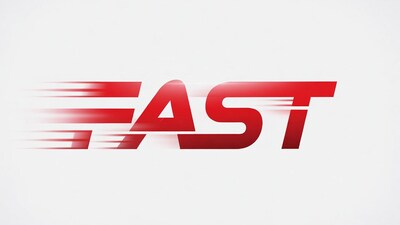 Red FAST text with motion blur