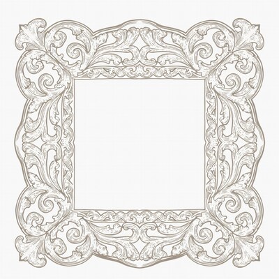 Ornate Vintage Floral Frame
