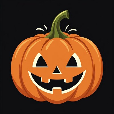 Smiling Jack-o-Lantern Pumpkin