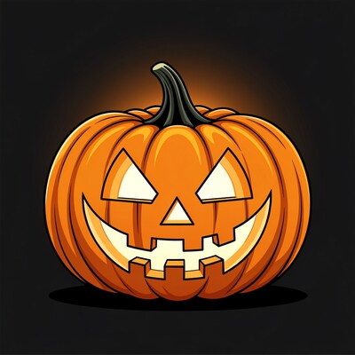 Glowing Jack-o-Lantern Illustration