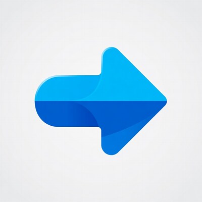 Blue glossy right arrow