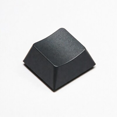 Black keyboard key isolated