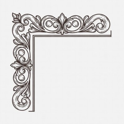 Ornate Corner Frame Illustration