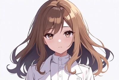 Anime girl with brown hair