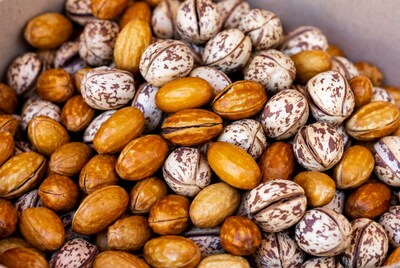 Mixed nuts in cardboard box