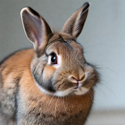 Closeup of brown bunny rabbit